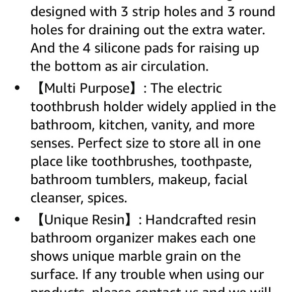 Resin Marble Look Bath Storage Organizer - Picture 3 of 3